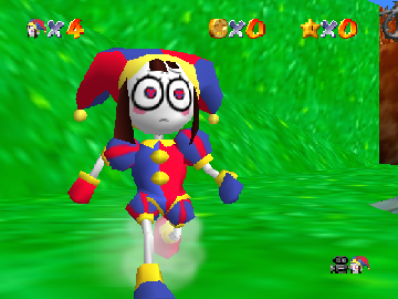 Pomni in SM64 background
