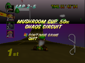 Mario Kart 64 CHAOS BLAST background