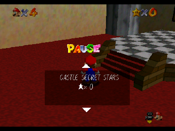 Mario Party in Super Mario 64 background