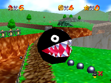 Ski in Super Mario 64 background