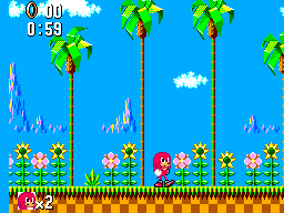 Knuckles in Sonic The Hedgehog background