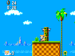 Tails in Sonic The Hedgehog background